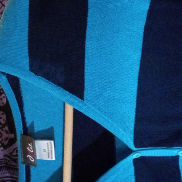 Striped Blue Cardigan - Picture 2 of 2